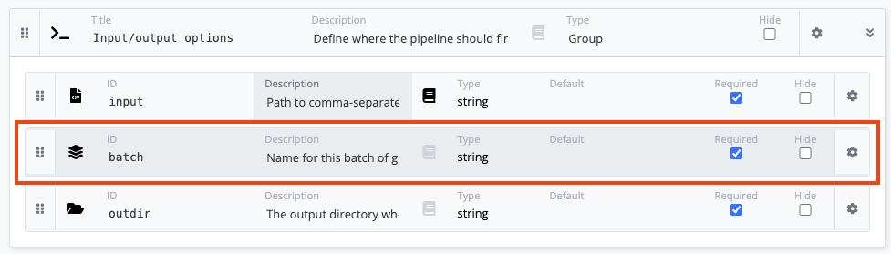 Adicionando o parâmetro batch